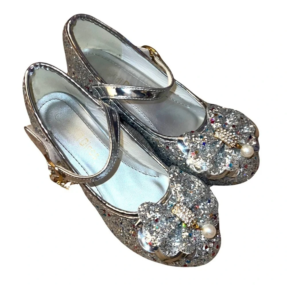 Cadidi Dinos Girls Dress Shoes Wedding Party Mary Jane Princess Shoes Size 3